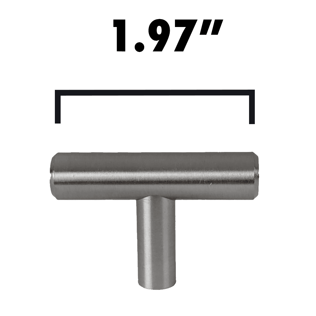 Würth Satin Nickel T-Bar Knob, 20 pack
