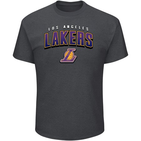 - Men's Majestic Heathered Charcoal Los Angeles Lakers Major Moves T-Shirt