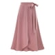 thumbnail image 1 of Falda acampanada de cintura alta para mujer, falda midi acampanada, rosa, XL, 1 of 6