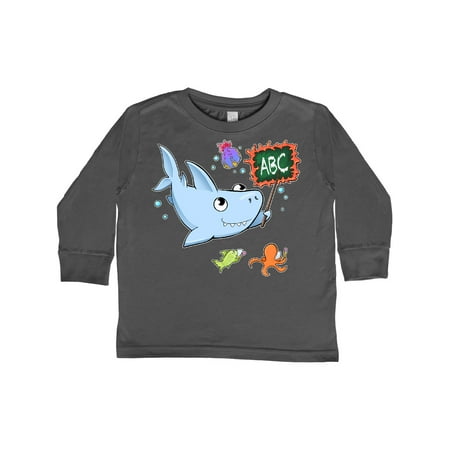 

Inktastic Teacher Shark with School of Fish Gift Toddler Boy or Toddler Girl Long Sleeve T-Shirt