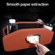 thumbnail image 5 of Organizador de respaldo de asiento de coche de cuero con portavasos y funda para papel de cocina - Caja colgable de 14,17x6,29x3,54 pulgadas para interior del coche, beige/vino/marrón/naranja/gris, 5 of 6