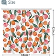 thumbnail image 6 of 84 Inch Wide Peach Shower Curtain Sets Pink Peach Fruits Shower Curtain Modern Bathroom Decoration Curtain 84"×72" with 12 Hooks Waterproof Bathroom Accessories, 6 of 6