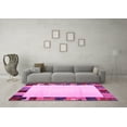 thumbnail image 3 of Ahgly Company Indoor Rectangle Solid Pink Modern Area Rugs, 2' x 4', 3 of 4