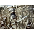 thumbnail image 2 of Tissot, James 18x14 Black Ornate Wood Framed with Double Matting Museum Art Print Titled - Building of The Ark, 2 of 4