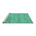 thumbnail image 2 of Ahgly Company Machine Washable Indoor Rectangle Abstract Turquoise Blue Modern Area Rugs, 8' x 12', 2 of 4