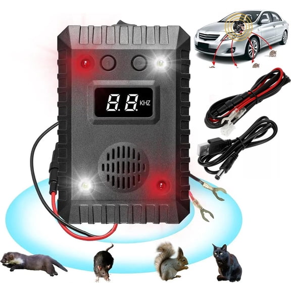 VIVIHEYDAY Car Under Hood Rodent Repeller, Ultrasonic Mouse Repellent, Vehicle Professional Pest Repeller