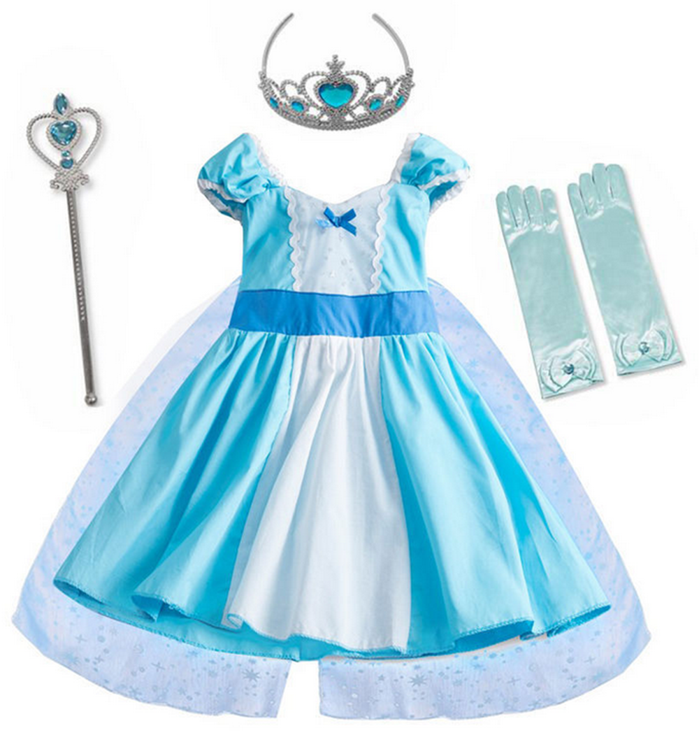 Princess Costume Dress for Toddler Girls Birthday Party Dress Up 2-6 Years