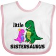 thumbnail image 3 of Inktastic Little Sistersaurus Girls Baby Bib, 3 of 4