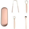 thumbnail image 3 of Tongue Scrapers, Tongue Scraper Set Reduce Bad Breath Flexible Rose Gold Stainle Tongue Cleaner Tongue Scraper Stainless Steel Tongue Cleaner Adult Tongue Scrape, 3 of 5