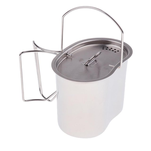 700ml al aire libre que cocina el pote de la cantimplora que acampa los utensilios de cocina para ir de excursión al Bbq Macarena Taza de agua con mango plegable
