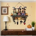 thumbnail image 5 of 2D Retro Bohemian-Style Halloween Witch Wooden Wall Decoration – Decorative Art & Key Holder for Entryway, Farmhouse & Seasonal Decor, 5 of 6