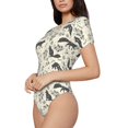 thumbnail image 3 of Picia Vintage Moon Fox Womens One Piece Swimsuits Modest Tummy Control Bathing Suits Lace Up Slimming Swim Suit-X-Large, 3 of 9