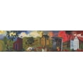 thumbnail image 2 of Pays Côté Légumes et Fruits Seaux Maisons Halloween Citrouille Collines Papier Peint Frontière Conception Rétro, Rouleau 15' x 9", 2 of 3