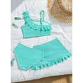 thumbnail image 6 of LRen Kids Bathing Suits Girls 2 Piece Ruffles Bikini Swimwear for Kids Girls Funny Summer Rash Guard Swimsuit Girl Beach Swimwear Girls'Swimwear Bikini Set, 6 of 8