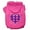 Bright Pink, variant on Pet Dog Cat Hoodie Screen Printed, "Purple Argyle Heart"