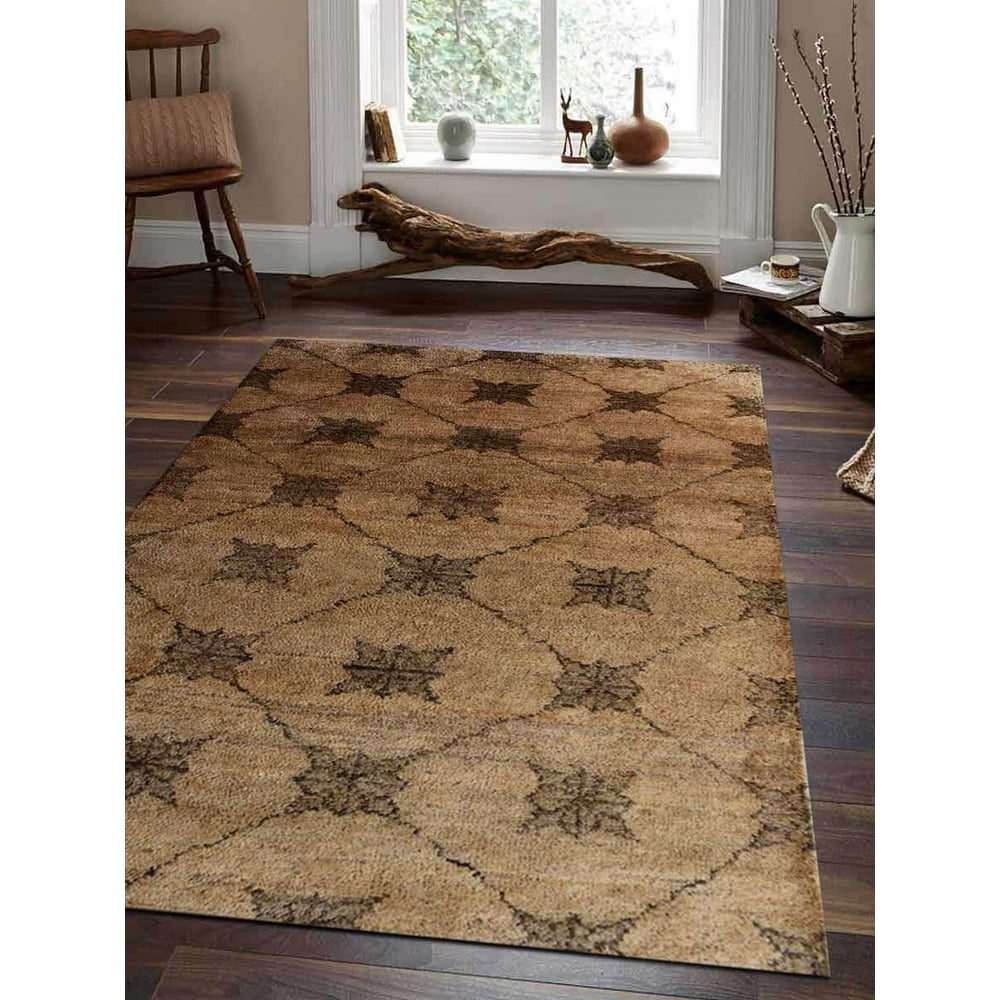 Rugsotic Carpets Hand Knotted Jute 5'x8' Ecofriendly Area Rug