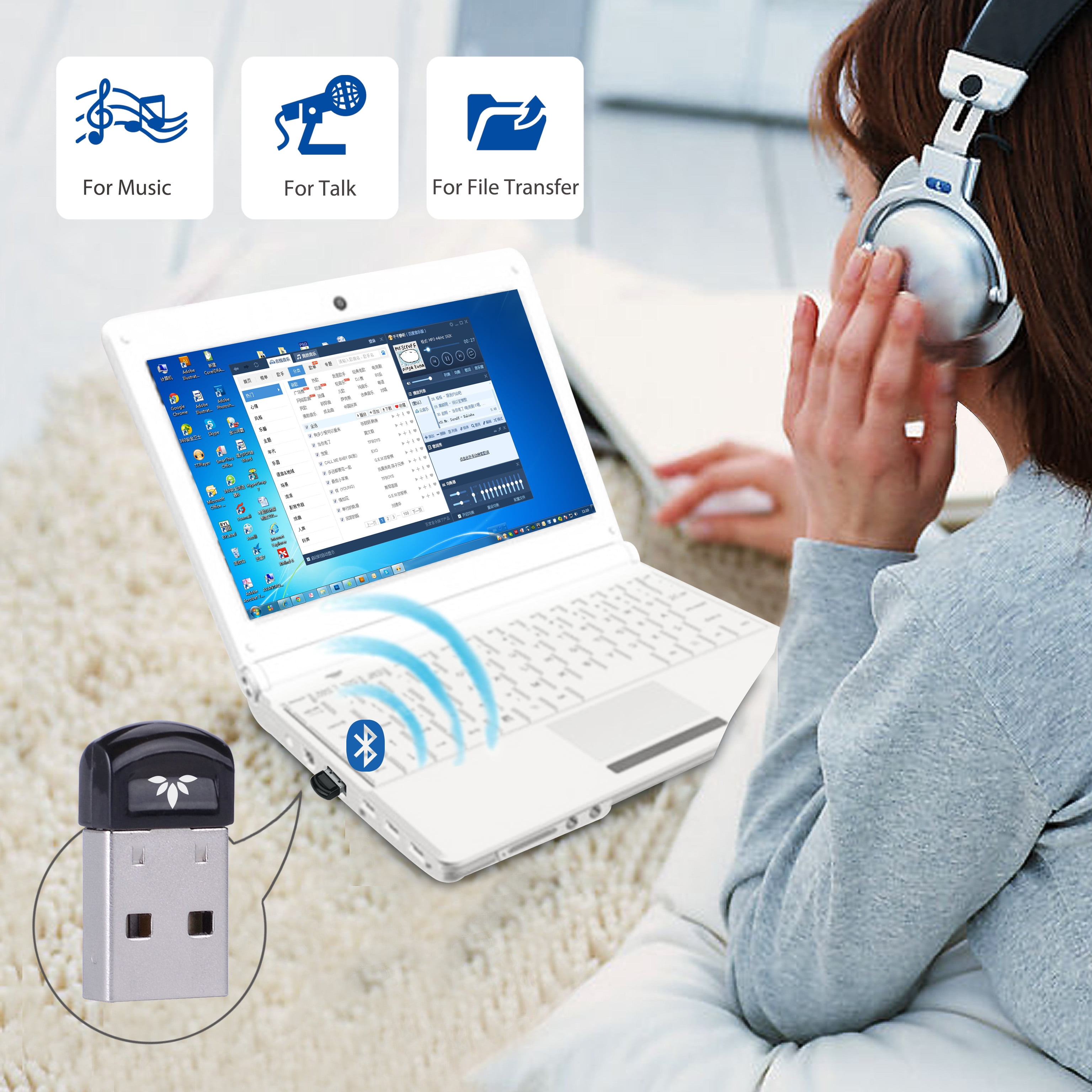 Clé Bluetooth 4.0, Avantree [BTDG-40S-BLK] Adaptateur Dongle pour