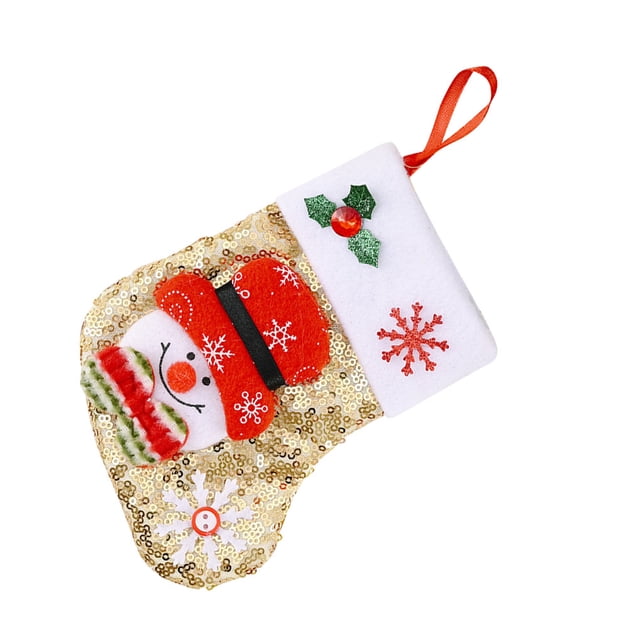 Medias de Navidad, regalo, bolsa de dulces, cuchara de Navidad, palillo, tenedor, soporte, bolsa de almacenamiento, decoración de árbol de Kits de decoración para fiestas Calcetín muñeco de nieve Toystoory HA001464-05