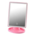 thumbnail image 3 of Espejo de maquillaje con luces LED, recargable por USB, rotación de 180  degree, Control , espejo cosmético para afeitarse, tocador, regalo para niñas , Rosado Sunnimix  espejo para maquillarse, 3 of 8