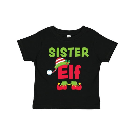 Inktastic Christmas Sister Elf Girls Toddler T-Shirt