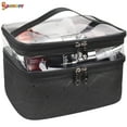 thumbnail image 5 of Spencer Double Layer Travel Cosmetic Cases Water-resistant Makeup Organizer Toiletry Bags for Women Girls, Black, 5 of 8