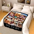 thumbnail image 5 of Personalized Photo Blanket for Family, Customized Bed Blanket with 10 Pictures for Mom Dad Custom Photos Throw Blanket for Best Friends, Personalized Gifts for Couple Girlfriend Boyfriend Blankets, 5 of 5