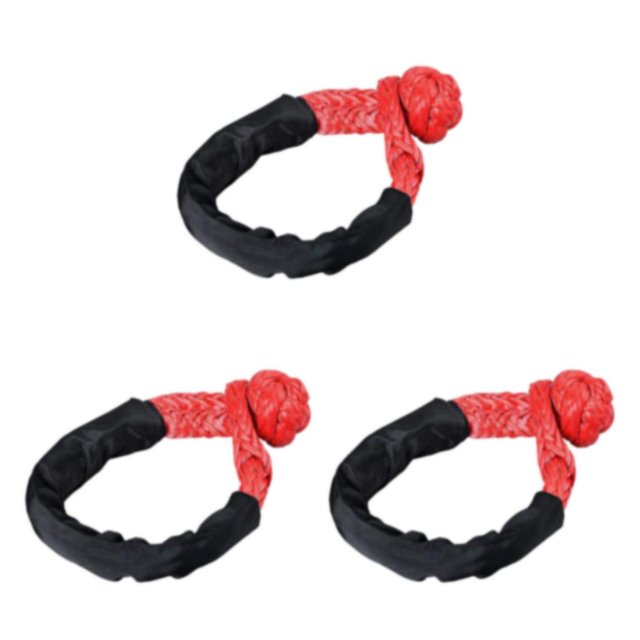 Scienceny Anillo de mosquetón de grillete suave, enganche de cuerda todoterreno, correa de camión portátil, cuerdas de remolque, ganchos de Type1 NO1