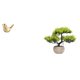thumbnail image 1 of Figura de pájaro, bonsái artificial, estatua de animal, planta artificial, resina de espuma PP para oficina, , cafetería, restaurante,, 1 of 8