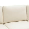 thumbnail image 3 of Partner Furniture144" Wide Polyester Blend Fabric Modular Sectional in Ivory, 3 of 8
