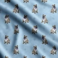 thumbnail image 1 of Soimoi Dog Print, Silk Fabric, Decor Sewing Fabric by The Yard 42 Inch Wide,Decorative Fabric for Shirts Suits Ties, Blue, 1 of 5