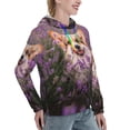 thumbnail image 6 of Honeii Dog in Lavender Flowers Pattern Womens Oversized Hoodies Long Sleeve Sweatshirts Pullover Fall Outfits with Pocket-XX-Large, 6 of 7
