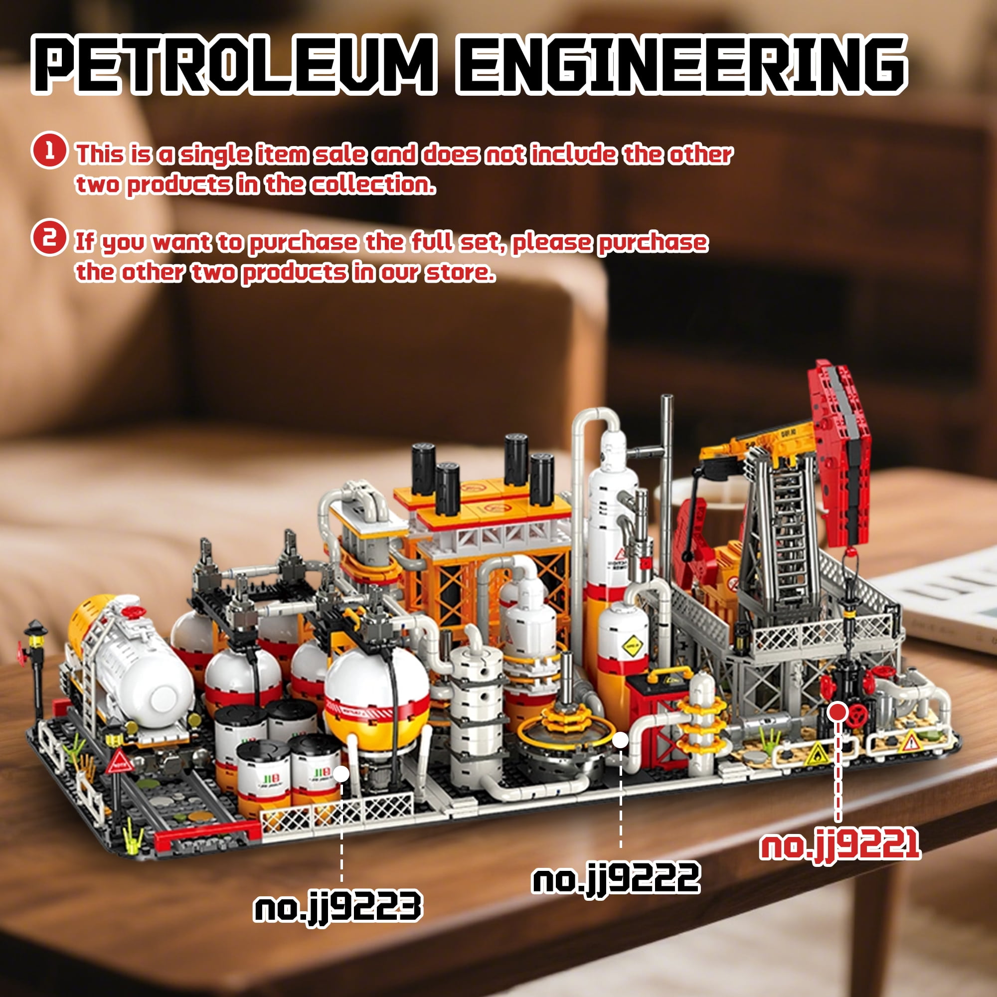 Remocguys Oil Pumping Machine Building Sets Compatible with Lego Chemical Factory Plant Model Toy for Adults Boy 666PCS
