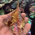 thumbnail image 6 of VIVIDELLE Rare Natural Aura Quartz Rainbow Titanium Bismuth Crystal Cluster Specimen Stone-60-70g, 6 of 9