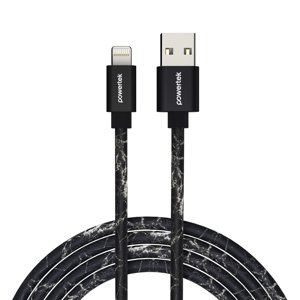 Liquipel Powertek Marble 6ft USB-A to Lightning Cable