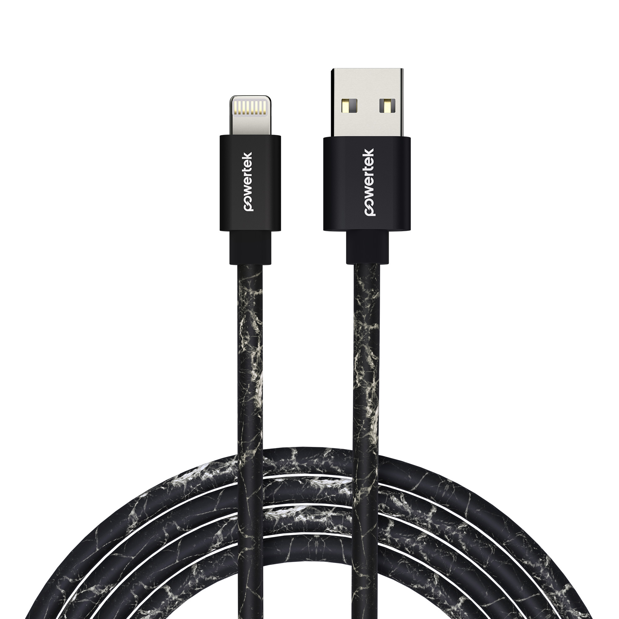 Liquipel Powertek Marble 6ft USB-A to Lightning Cable photo 1