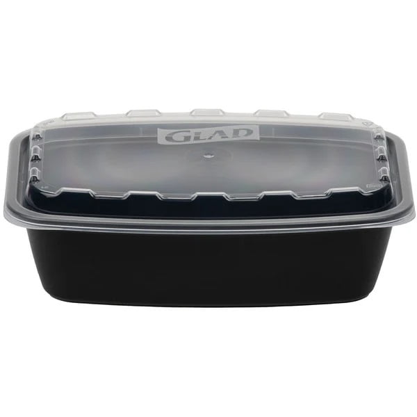 Glad Take-Aways Food Storage Containers with Lids, 38 Ounce (35 Count)