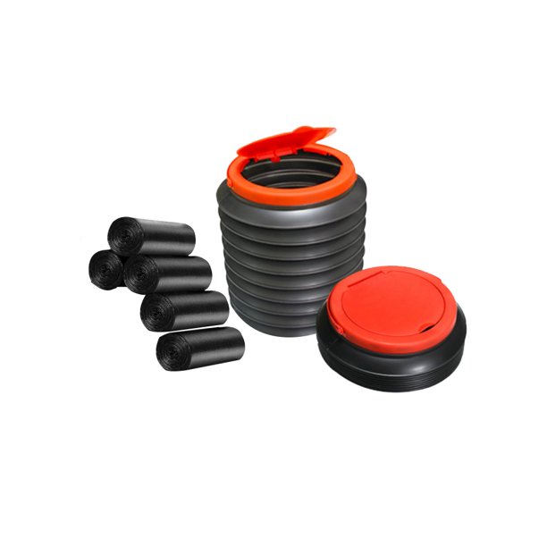 Trash Car Garbage Can Bag Bin Portable Can Waste Lid Basket Folding