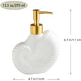 thumbnail image 6 of Cute Sea Soap Dispenser, Conch-Shaped Ceramic Soap Dispenser, White Soap Dispenser with Golden Pump Head, 6 of 6