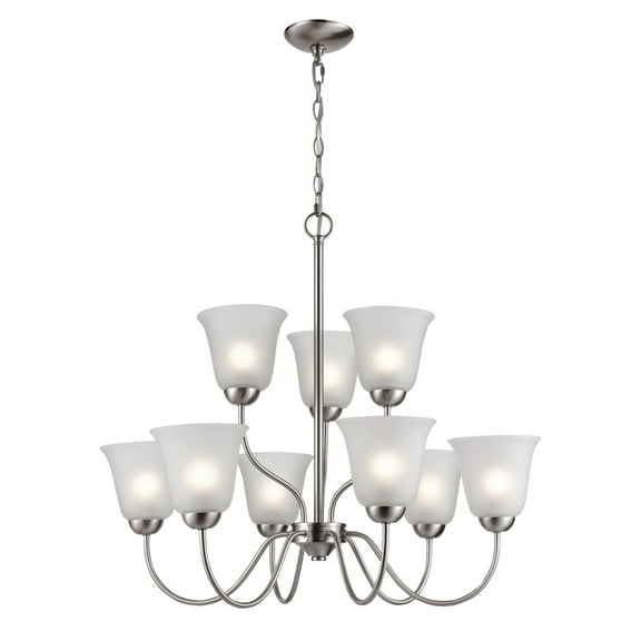 Elk Home 26-Inch Wide Conway Chandelier, Traditional, Brushed Nickel