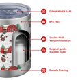 thumbnail image 4 of 12oz Tumblers Red Christmas Farm and Truck Pattern Vacuum Insulated Stainless Steel Travel Tumbler Cups Mug with Lid and Straw for Beer,Coffee,Beverages with Cleaning Brush for Cold & Hot Drinks, 4 of 5