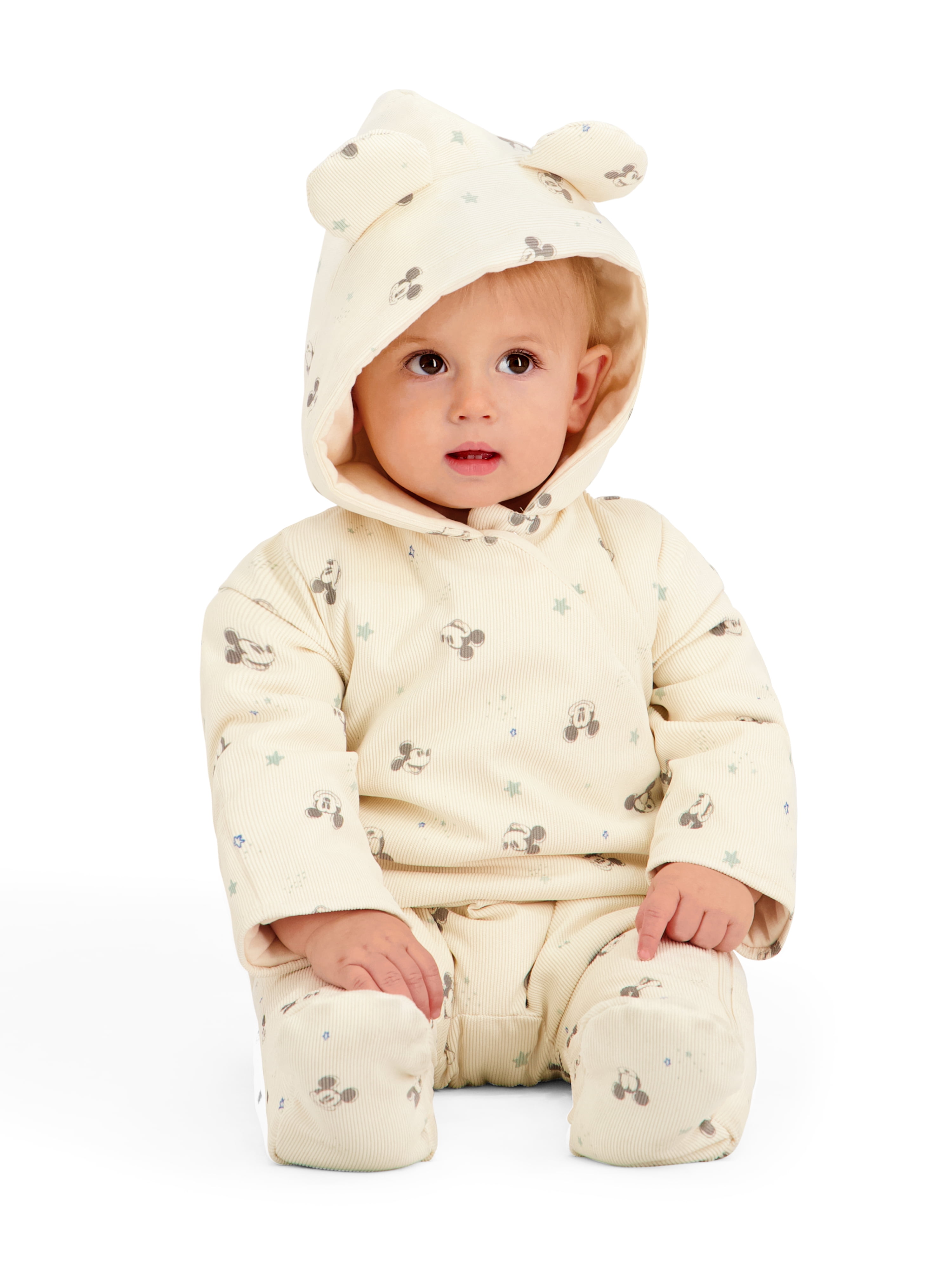 Character Baby Hooded Ribbed Pram Suit, Sizes 0-9 Months