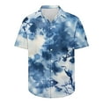 thumbnail image 4 of Yyeselk Men's Short Sleeve Hawaiian Shirt Loose Fit Tie-Dyed Print Tropical Vacation Beach Shirts Button Down Casual Lapel Summer Shirt Navy02 XXXXXL, 4 of 4