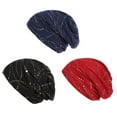 thumbnail image 4 of ruhuadgb Fashion Lace Glitter Women Baggy Beanie Hat Soft Thin Breathable Casual Cap, 4 of 8
