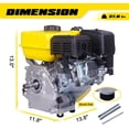 thumbnail image 3 of Aceup Energy 7HP 212cc Gas Engine Horizontal Shaft, 4 Stroke OHV Gas Motor, Shaft 3/4" (19mm) Diameter Recoil Start, 3 of 9