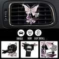 thumbnail image 3 of Car Air Fresheners Vent Clips for Women,4 Pcs Cute Dual Butterfly Diamond Rhinestone Air Freshener Vent Clip Sparkly Bling Car Accessories for Women (Pink), 3 of 5