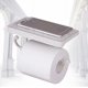 thumbnail image 2 of Soporte para papel de cocina blanco para inodoro, portarrollos de papel para teléfono móvil antiguo de aluminio espacial, estante de almacenamiento para caja de pañuelos de estilo europeo, 2 of 5