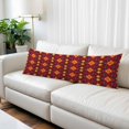 thumbnail image 2 of Orange Red Boho Body Pillow Cover 20 x 54 Inch Decorative Pillow Cover Vintage Geometric Ethnic Tribe Lumbar Pillowcase Seasonal Rectangle Cushion Case for Couch Sofa Bed Living Room, 2 of 9