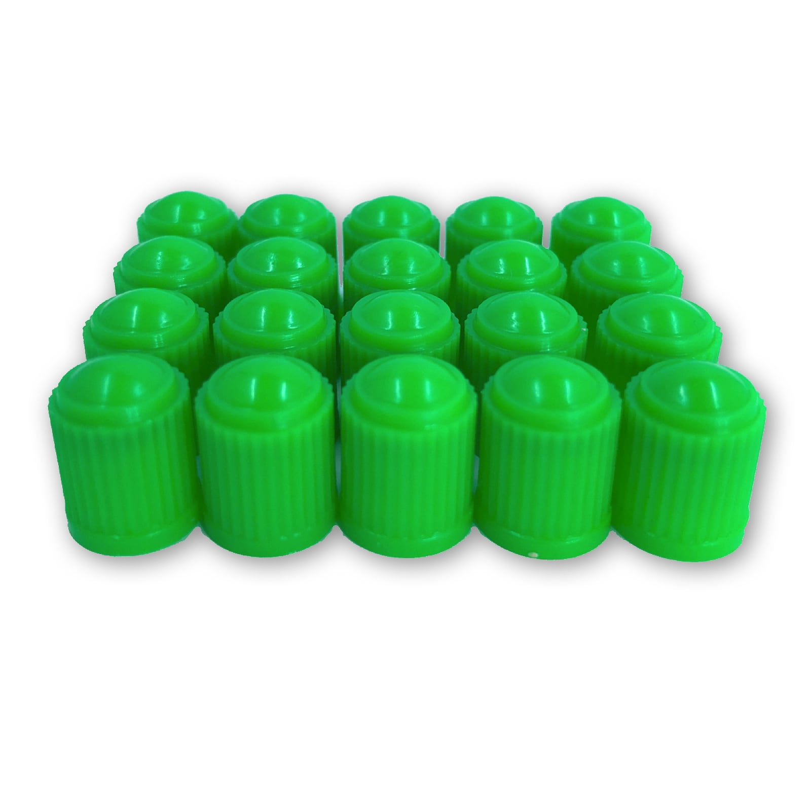 Pack of 20 Green Valve Stem Caps with Inner Seals for Nitrogen Filled
