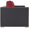 thumbnail image 3 of Modway Causeuse de Mobilier de Patio Extérieur, Rouge, 3 of 6