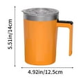 thumbnail image 3 of Automatic Mixing Cup with Magnetic Stirrer, LCD Temperature Display, 400ml Capacity for Coffee, Tea, Protein Shakes, Hot Chocolate, Food-Grade 304 Stainless Steel, Electric Stirring Mug, 3 of 6